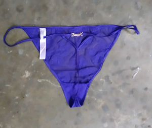 Sheer Floral Thong Panty