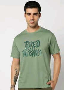 YOUSTA Men Typographic Print Regular Fit T-Shirt