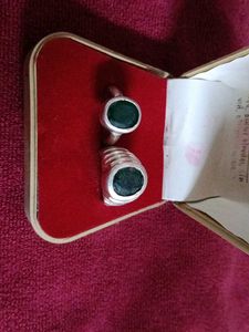 pure silver couple Emerald Rings Set