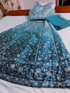 🩵 BANARASHI SILK LEHGA💙