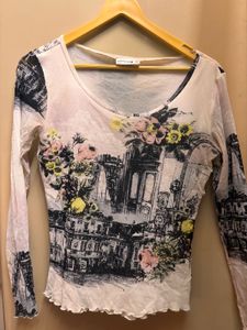 Whimsical Printed Long Sleeve Top