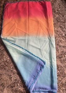 Ombre Silk Saree with Blue Border