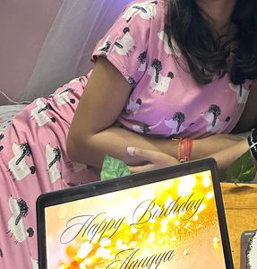 Pink Poodle Pajama Dress
