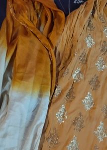 Elegant Mustard Kurta Set with Dupatta