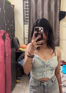 (50%Off😍) sale live Denim corset Top