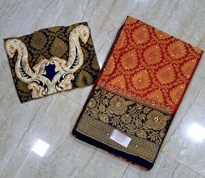 Elegant Red &amp; Gold Saree