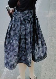 Box pleat High Waisted Skirt