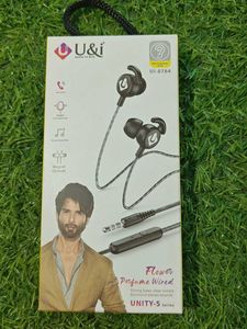 flower perfume wired Earphones black