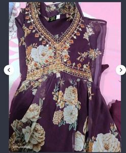 BEAUTIFUL NAIRA CUT ANARKALI IN GEORGETTE ❤️