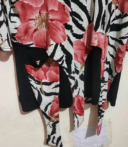 Multi Floral Print Top For Girl Or Woman 42 Bust