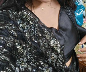 Stunning Black Embellished Saree