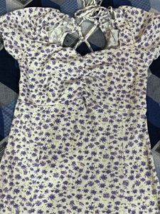 Cute Floral Print Mini Dress