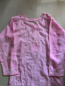 🩷Pink Chikankari Kurta