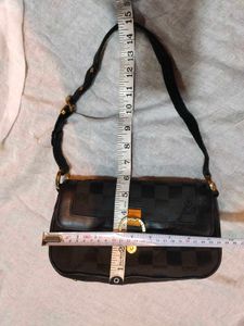 metrocity Vintage Chic Black Monogram Hobo Bag