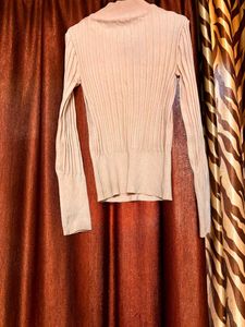 Ribbed Knit Button-Up Top