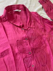 Stylish Pink coord Set with Embroidery