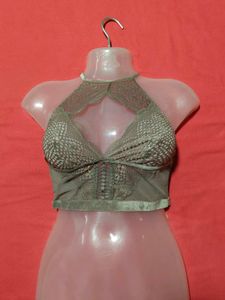 Victoria's Secret Lace Longline Halter Bralette