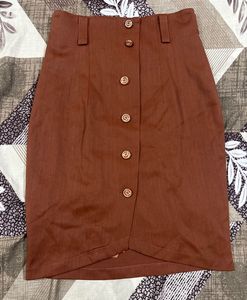 Rust Fitted skirt