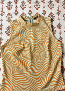 Madame-Retro Swirl Print Top- Free Delivery