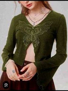 Fairy grunge Y2K bell sleeve top