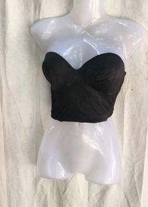 Black Strapless Corset Top