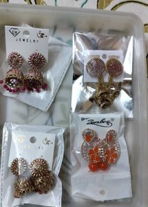 Assorted Fashion Earrings - 4 Pairs