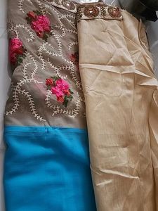 Floral Embroidered Unstitched Salwar Kameez