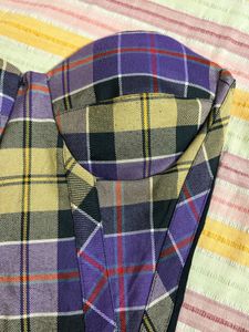 Purple Plaid Corset Top
