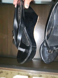 Black wedges Sandals