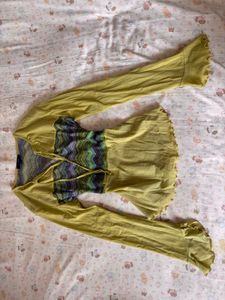 Y2K Sheer Bell Sleeve Top