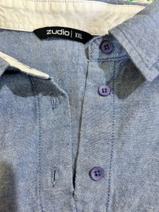NEW Stylish Blue Shirt with White Layer