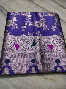 Beautiful Purple Silk Saree