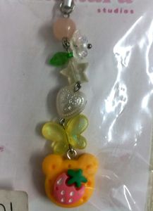 🍓🐻 Kawaii Strawberry Bear Cute Phone Charm