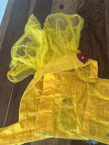 Beautiful Floral Frill Blouse Choli+ Dupatta