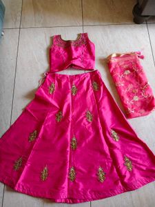 Stunning Pink Embroidered Lehenga Set