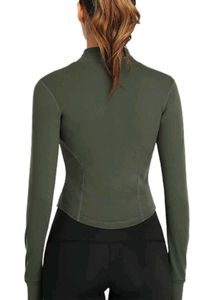 Olive Green Zip-Up Jacket