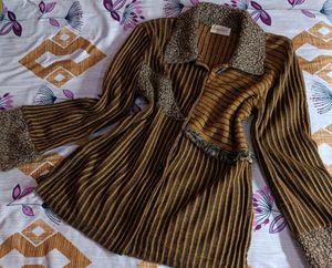 Unique Striped Textured Cardigan