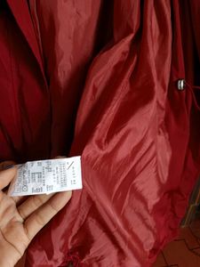Chic Red Hooded Parka Jacket