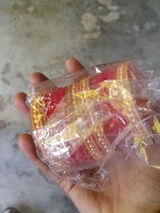 Red and Gold Bangle Set