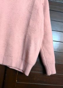 Women Pink Button-Detail Knit Sweater