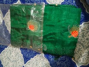 Beautiful Emerald Green Embellished Saree