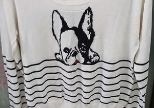Cute French Bulldog Sweater - L Size