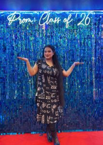 Stylish Printed Party Dress