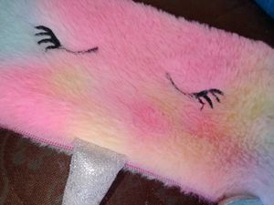 Fluffy Rainbow Unicorn Pencil Case