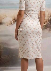 Floral Midi Bodycon Dress