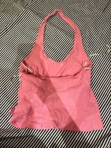 Pink Ribbed Halter Top💞