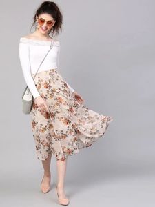 Chic Floral Off-Shoulder Dress