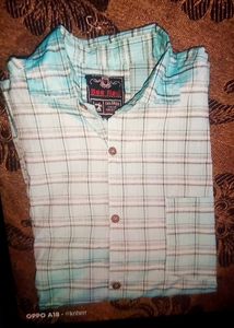 Men's Blue Plaid Casual Shirt