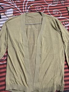 Cute Olive Green Tank Top With Shrug