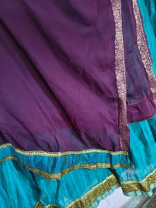 Teal Anarkali Set with Dupatta